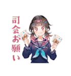 勉強会★集合と持ち物確認★制服の女の子（個別スタンプ：31）