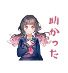 勉強会★集合と持ち物確認★制服の女の子（個別スタンプ：33）