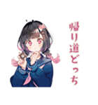 勉強会★集合と持ち物確認★制服の女の子（個別スタンプ：36）