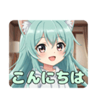 パーカーみなみちゃんスタンプ（個別スタンプ：1）