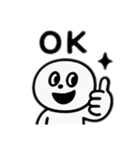 シンプル白黒 日常に使う会話 日本語（個別スタンプ：17）