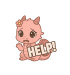 ももりんキュートなピンクドラゴンスタンプ（個別スタンプ：3）