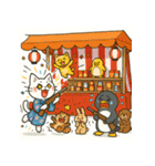 白猫とペンギン夏まつり大勝負！【第二弾】（個別スタンプ：1）