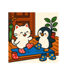 白猫とペンギン夏まつり大勝負！【第二弾】（個別スタンプ：5）