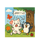 白猫とペンギン夏まつり大勝負！【第二弾】（個別スタンプ：18）