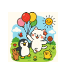 白猫とペンギン夏まつり大勝負！【第二弾】（個別スタンプ：19）