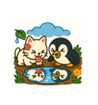 白猫とペンギン夏まつり大勝負！【第二弾】（個別スタンプ：33）
