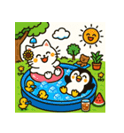 白猫とペンギン夏まつり大勝負！【第二弾】（個別スタンプ：36）