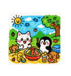 白猫とペンギン夏まつり大勝負！【第二弾】（個別スタンプ：40）