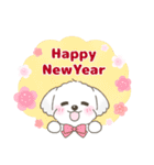 【年末年始】マルチーズ年賀スタンプ再販（個別スタンプ：1）