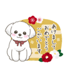 【年末年始】マルチーズ年賀スタンプ再販（個別スタンプ：2）