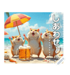 【酒】ハムスター☆ビール好き（個別スタンプ：6）