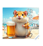 【酒】ハムスター☆ビール好き（個別スタンプ：7）