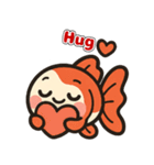 ゆるかわ金魚 癒しスタンプ 英語ver.（個別スタンプ：3）