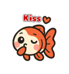 ゆるかわ金魚 癒しスタンプ 英語ver.（個別スタンプ：4）