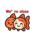 ゆるかわ金魚 癒しスタンプ 英語ver.（個別スタンプ：5）