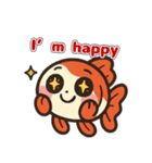 ゆるかわ金魚 癒しスタンプ 英語ver.（個別スタンプ：6）