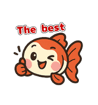 ゆるかわ金魚 癒しスタンプ 英語ver.（個別スタンプ：7）