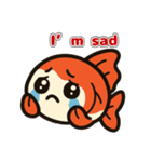 ゆるかわ金魚 癒しスタンプ 英語ver.（個別スタンプ：8）