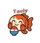 ゆるかわ金魚 癒しスタンプ 英語ver.（個別スタンプ：12）