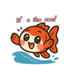 ゆるかわ金魚 癒しスタンプ 英語ver.（個別スタンプ：13）