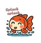 ゆるかわ金魚 癒しスタンプ 英語ver.（個別スタンプ：14）