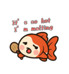 ゆるかわ金魚 癒しスタンプ 英語ver.（個別スタンプ：17）