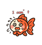 ゆるかわ金魚 癒しスタンプ 英語ver.（個別スタンプ：18）