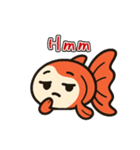 ゆるかわ金魚 癒しスタンプ 英語ver.（個別スタンプ：19）