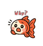 ゆるかわ金魚 癒しスタンプ 英語ver.（個別スタンプ：21）