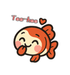 ゆるかわ金魚 癒しスタンプ 英語ver.（個別スタンプ：22）