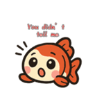 ゆるかわ金魚 癒しスタンプ 英語ver.（個別スタンプ：24）