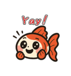 ゆるかわ金魚 癒しスタンプ 英語ver.（個別スタンプ：25）