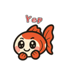 ゆるかわ金魚 癒しスタンプ 英語ver.（個別スタンプ：26）