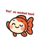 ゆるかわ金魚 癒しスタンプ 英語ver.（個別スタンプ：32）