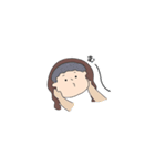 前髪なしロングヘアの女の子(事務員)（個別スタンプ：10）