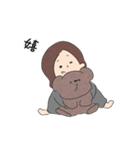 前髪なしロングヘアの女の子(事務員)（個別スタンプ：11）