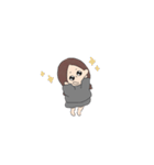 前髪なしロングヘアの女の子(事務員)（個別スタンプ：17）
