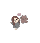 前髪なしロングヘアの女の子(事務員)（個別スタンプ：19）