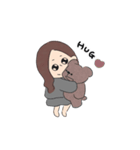 前髪なしロングヘアの女の子(事務員)（個別スタンプ：20）