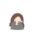 前髪なしロングヘアの女の子(事務員)（個別スタンプ：21）