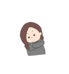 前髪なしロングヘアの女の子(事務員)（個別スタンプ：23）