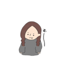 前髪なしロングヘアの女の子(事務員)（個別スタンプ：24）