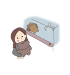 前髪なしロングヘアの女の子(事務員)（個別スタンプ：26）