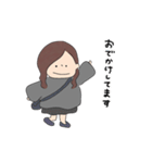 前髪なしロングヘアの女の子(事務員)（個別スタンプ：27）