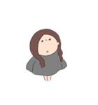 前髪なしロングヘアの女の子(事務員)（個別スタンプ：29）