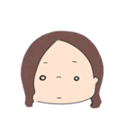 前髪なしロングヘアの女の子(事務員)（個別スタンプ：40）