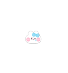 超小さいうしゃぎ！！1 水色（個別スタンプ：4）