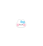 超小さいうしゃぎ！！1 水色（個別スタンプ：6）