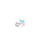 超小さいうしゃぎ！！1 水色（個別スタンプ：11）